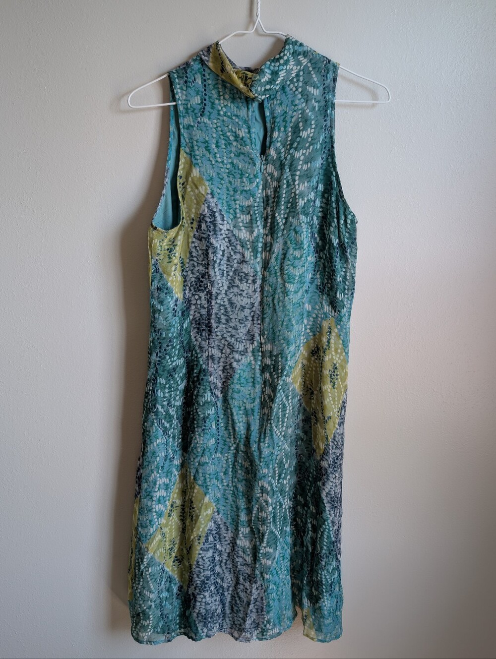 Vintage 100% Silk Dress By Tess Size 8 - Picture 4 of 7